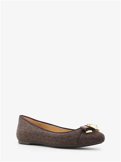 michael kors alice suede ballet flat|Alice Logo Ballet Flat .